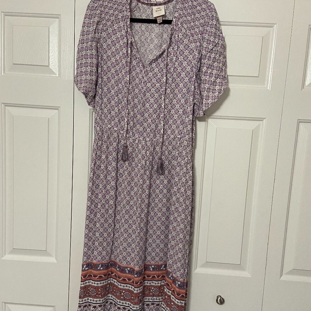Knox and Rose Purple Boho Midi Dress in size XXL